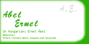 abel ermel business card